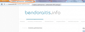 bendoraitis svetainiu optimizavimas